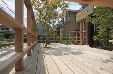 ウッドデッキ、パーゴラ